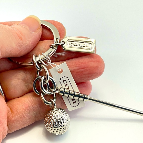 Host Pick! NWT Coach Golf Key Chain, NWT, Dust Bag and Gift Box, Great Gift - Picture 4 of 6